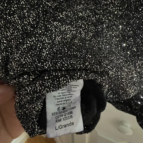 Black Glittery Windsor Dress | Women’s Large - Picture 7 of 15